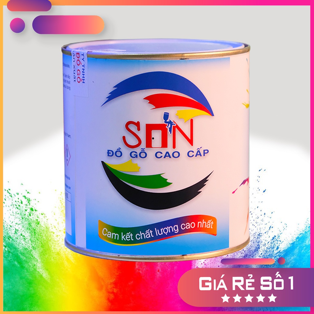 Sơn Gỗ Nội Thất - Sử dụng ngay Không cần pha - Hàng Chính Hãng [ TẶNG CỌ + GIẤY NHÁM ]