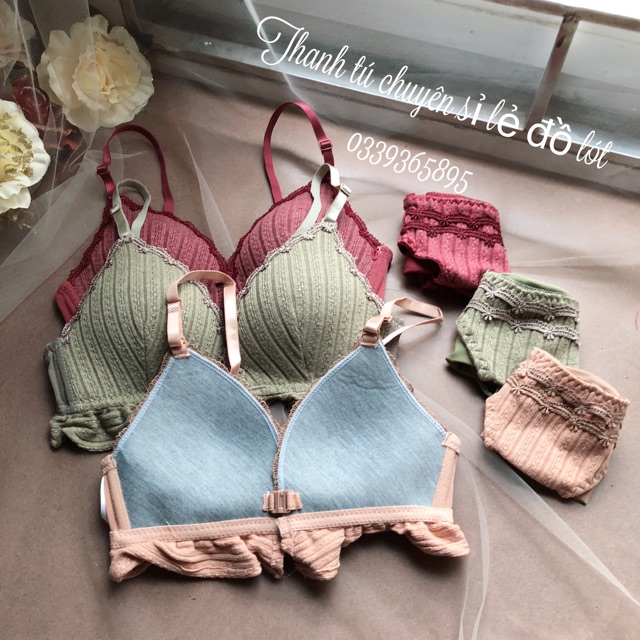 Bộ đồ lót Sweet Girl bánh bèo cài trước ngực | BigBuy360 - bigbuy360.vn