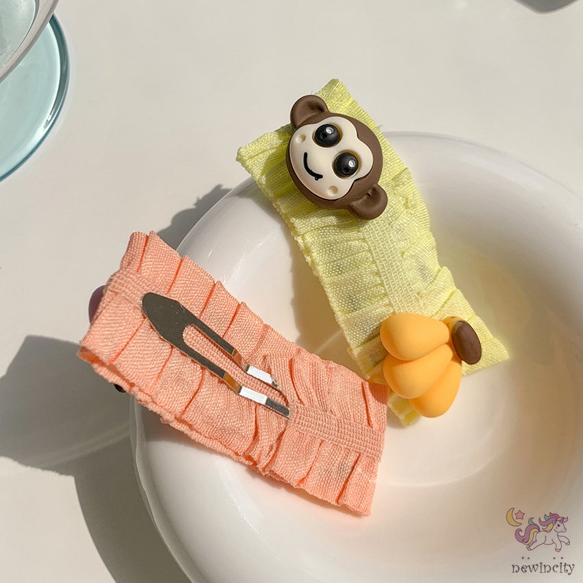 Kẹp tóc họa tiết hoạt hình màu kẹo phong cách Hàn Quốc thời trang dành cho bé gái