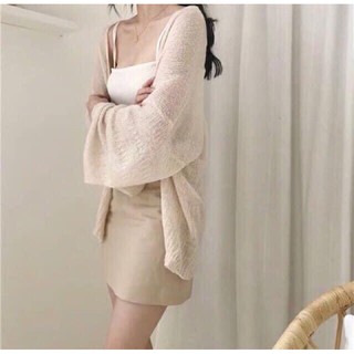 [Ảnh thật/Sẵn]Áo cadigan len mỏng đi biển mùa hè