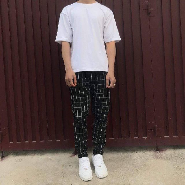 QUẦN NGỐ PLAID PANTS CARO ĐEN Ô