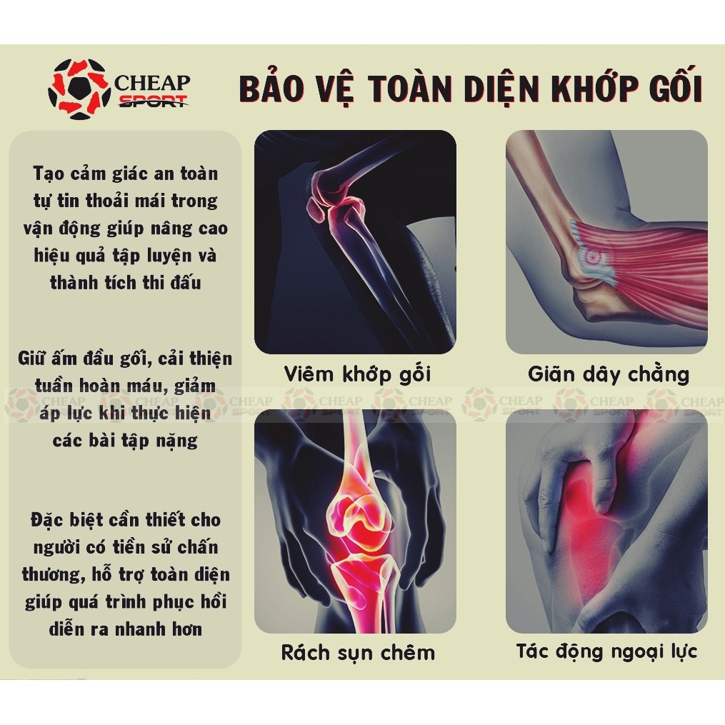 Đai Bảo Vệ Khớp Gối BG/03 Bó Gối Thể Thao Bảo Vệ Đầu Gối Khi Chơi Bóng Rổ Bóng Chuyền Tập Gym Bóng Đá Tennis Chạy