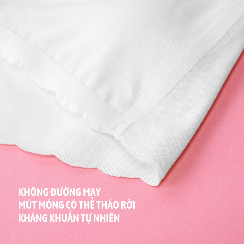 Áo lót học sinh dễ thở IKUN cho bé gái mới lớn dậy thì chui đầu không đường may màu trắng - ADT02