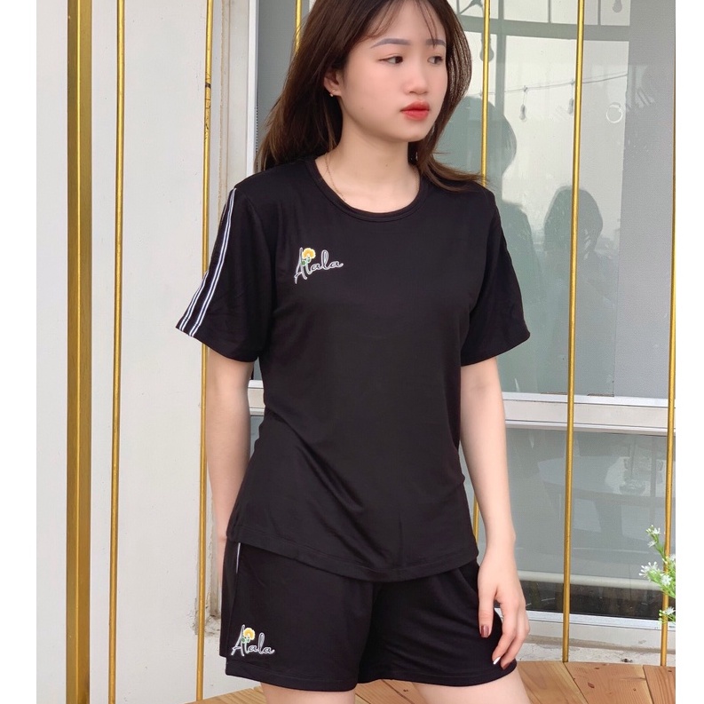 Đồ bộ nữ cộc tay mặc nhà cao cấp cotton chính phẩm thương hiệu ALALA