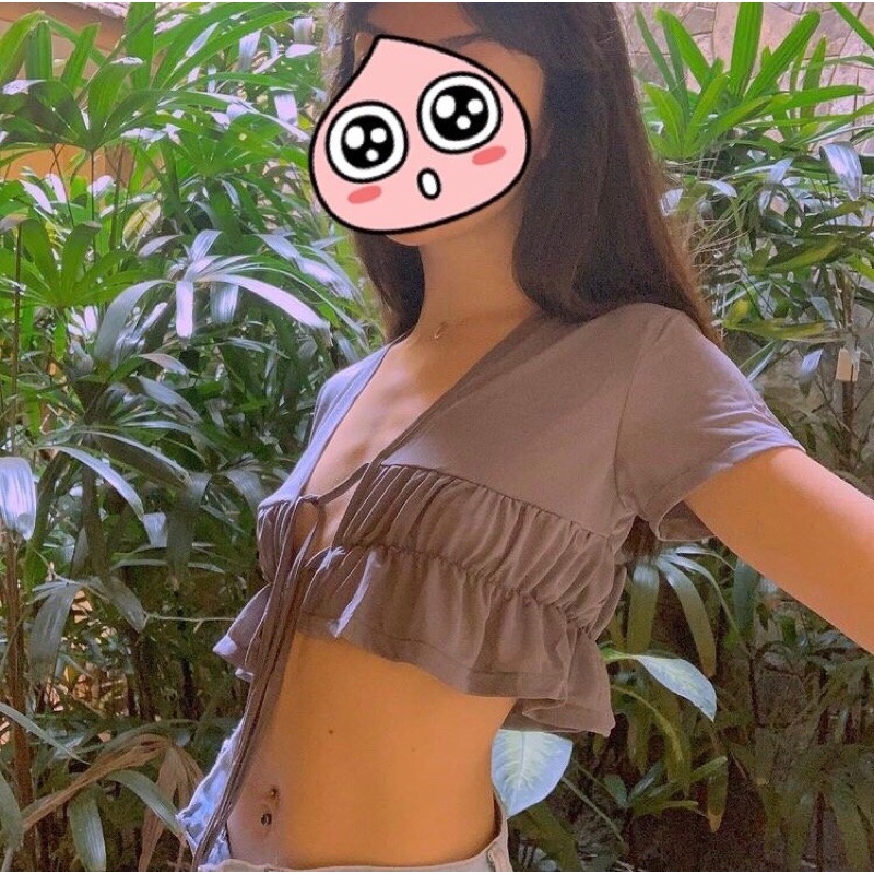 Áo croptop xám ERRORIST (ảnh thật ở cuối)