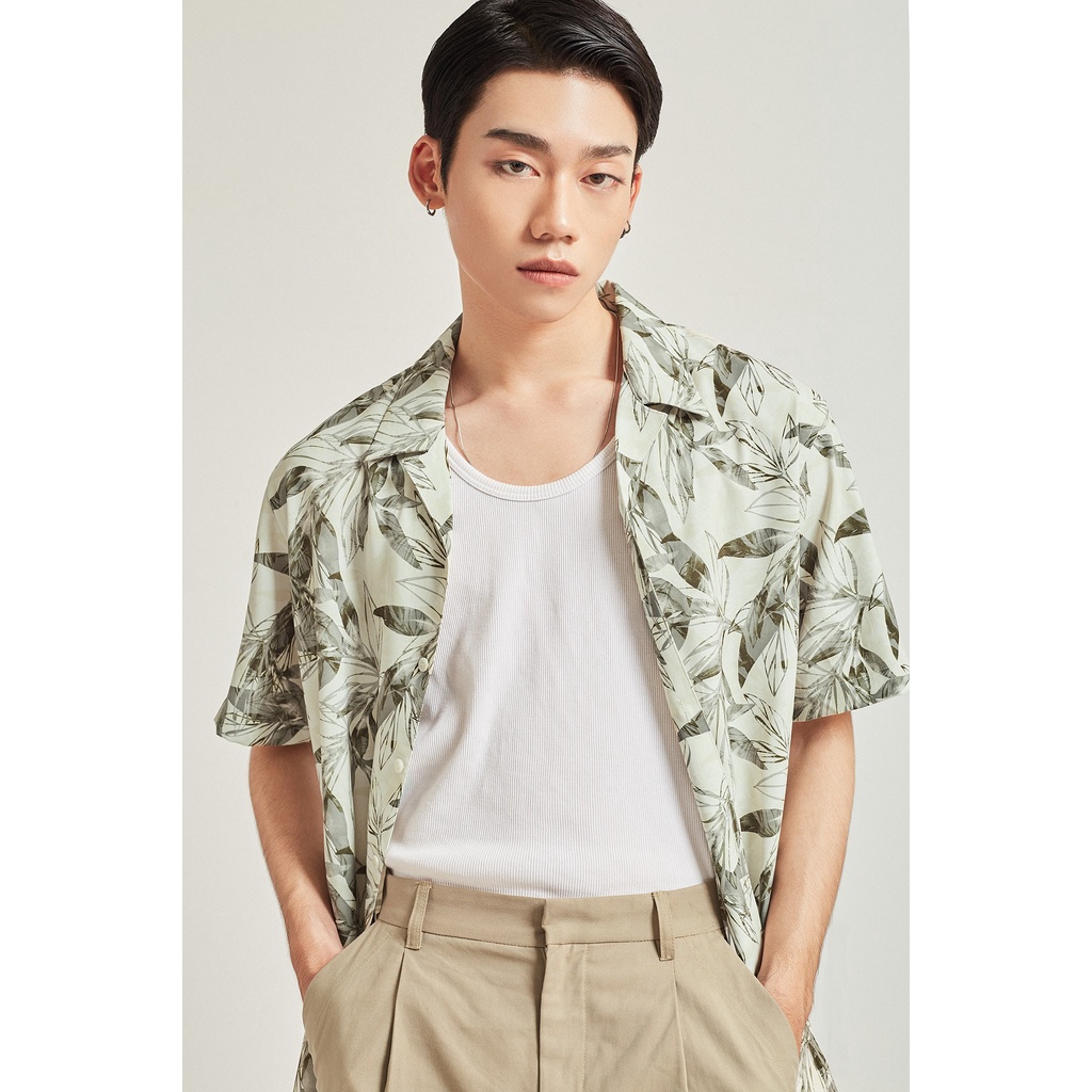 Áo Sơ Mi Ngắn Tay Nam Họa Tiết HIGHWAY MENSWEAR Leafy Cuban Shirt | BigBuy360 - bigbuy360.vn