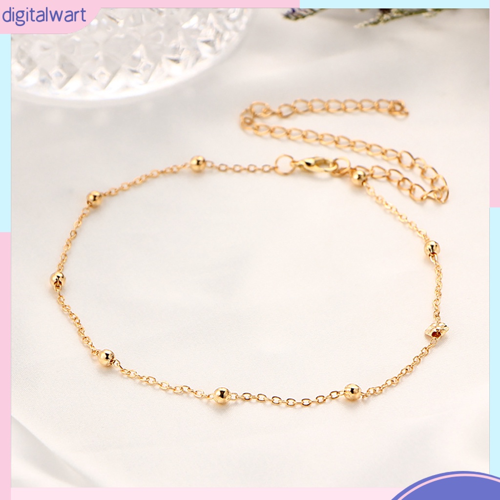 Vòng cổ choker dạng dây xích xỏ hạt tinh tế thời trang