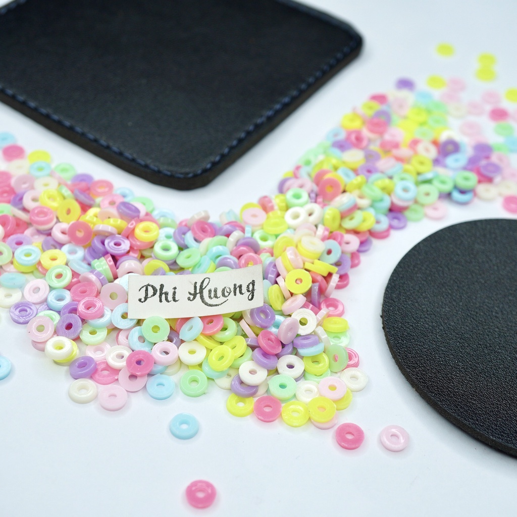Gói 10g - 25g hạt cườm nhựa xỏ vòng đeo tay