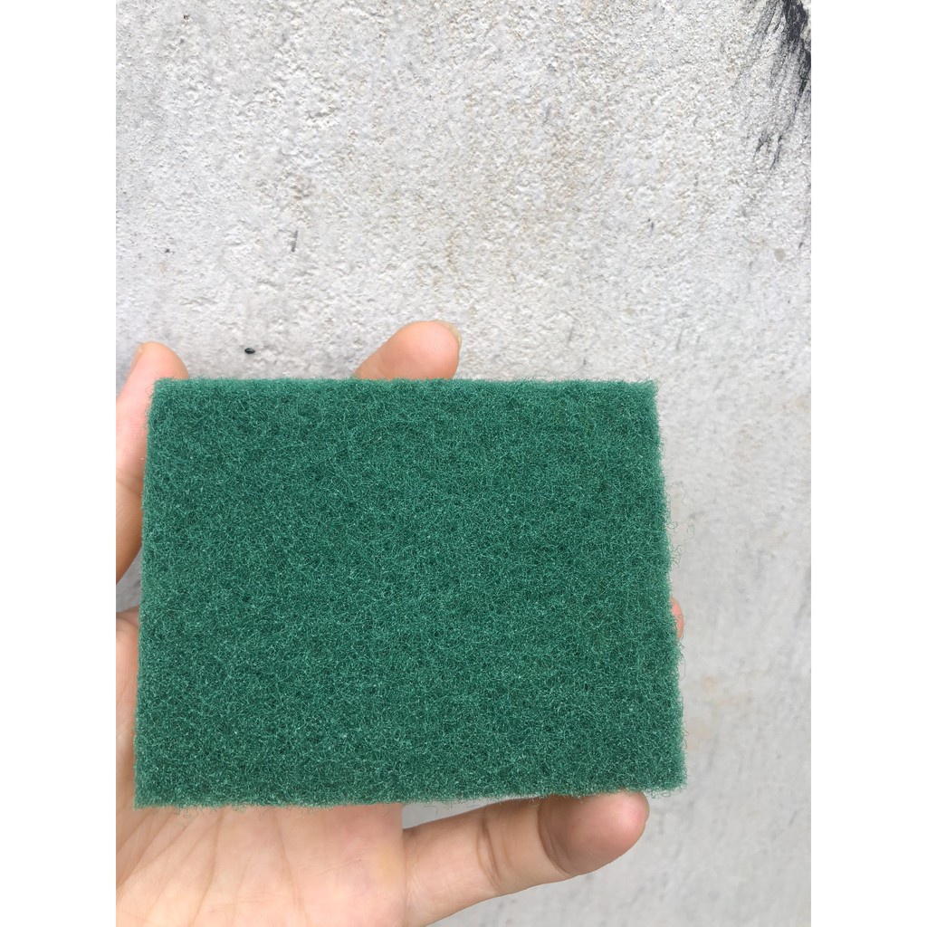 Tấm cước cọ rửa bát chén đĩa màu xanh 3S