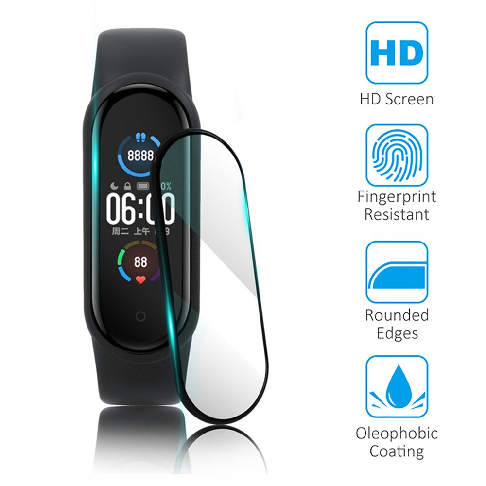 Miếng dán bảo vệ màn hình bằng TPU mềm trong suốt cho vòng tay thông minh Xiaomi Mi Band 5 không phải kính cường lực