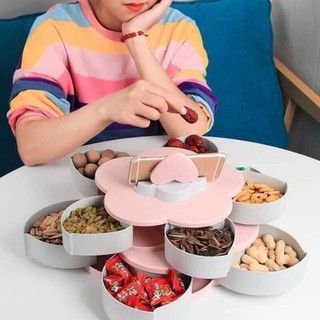 KHAY MỨT XOAY NHIỀU CÁNH SIÊU RẺ, ĐỒ ĐỰNG BÁNH KẸO NGÀY TẾT