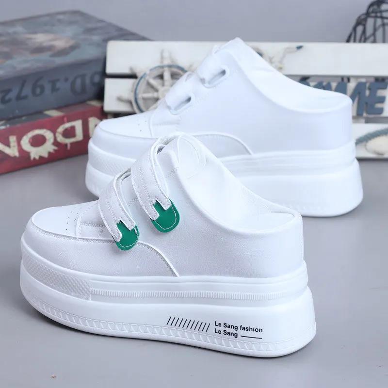 Dép Bít Mũi Đế Dày Tăng Chiều Cao Thời Trang Mùa Thu