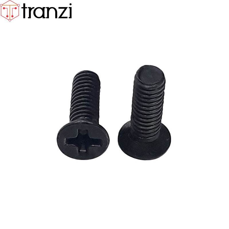 Vít bake đầu bằng thân bu lông mạ đen M2,5x8 - túi 50 cái
