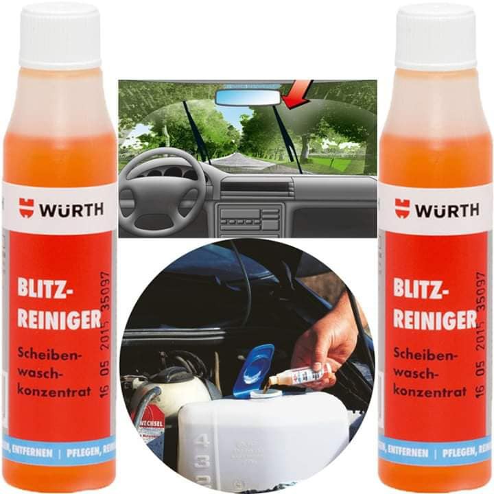 Nước Vệ Sinh Kính Lái Đậm Đặc Wurth Rapid Windscreen Cleaner 32ML Tặng Khăn