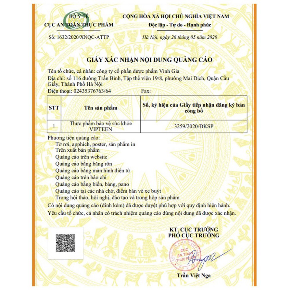 Vipteen Vinh Gia – Tăng chiều cao nhanh cho trẻ tuổi dậy thì (Hộp 20 viên) | BigBuy360 - bigbuy360.vn
