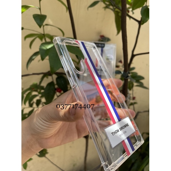 Ốp lưng Likgus New York Thom Browne cho Samsung S22, S22 Plus, S22 Ultra viền dẻo chống sốc