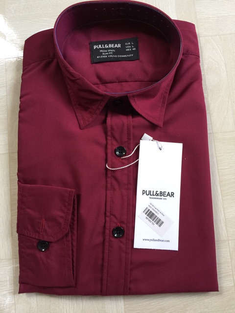 Sơmi Tay Dài Pull & Bear Cotton Lụa