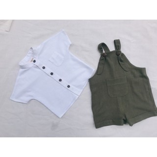 Set yếm linen kèm sơmi