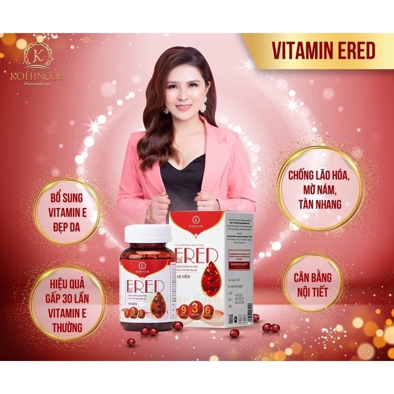 Vitamin E Ered Kohinoor Sáng da mờ thâm nám