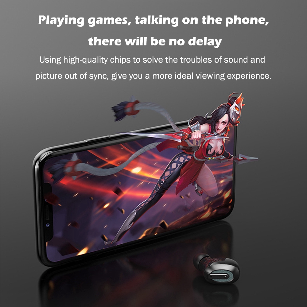 Bộ Tai Nghe Không Dây Bluetooth Mini Chống Ồn Cho Điện Thoại