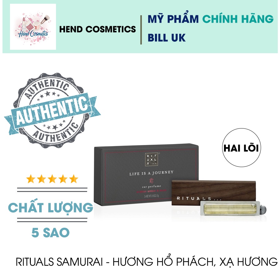 Nước hoa ô tô Rituals Samurai Life is Journey Car Perfume - Hương Hổ Phách, Xạ Hương