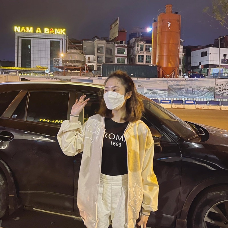 ÁoKhoácNỉBomberInHoạ Tiết Nữ[FREESHIP]🌸Jacket bóng chày thể thao form rộg tay bo,bomber dạ pha tay da cá tính Ulzzang🌸 | BigBuy360 - bigbuy360.vn