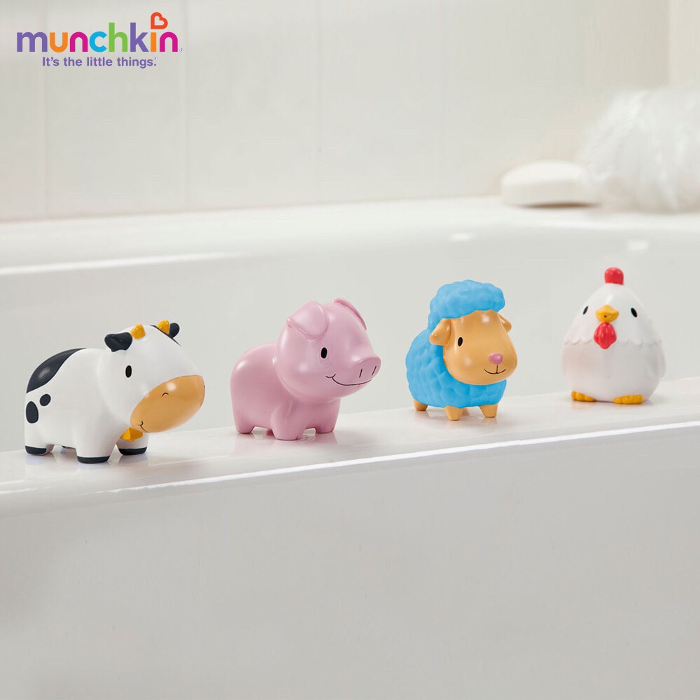 Đồ chơi nhà tắm- Bộ 4 sinh vật nông trạii Munchkin - FreeBPA