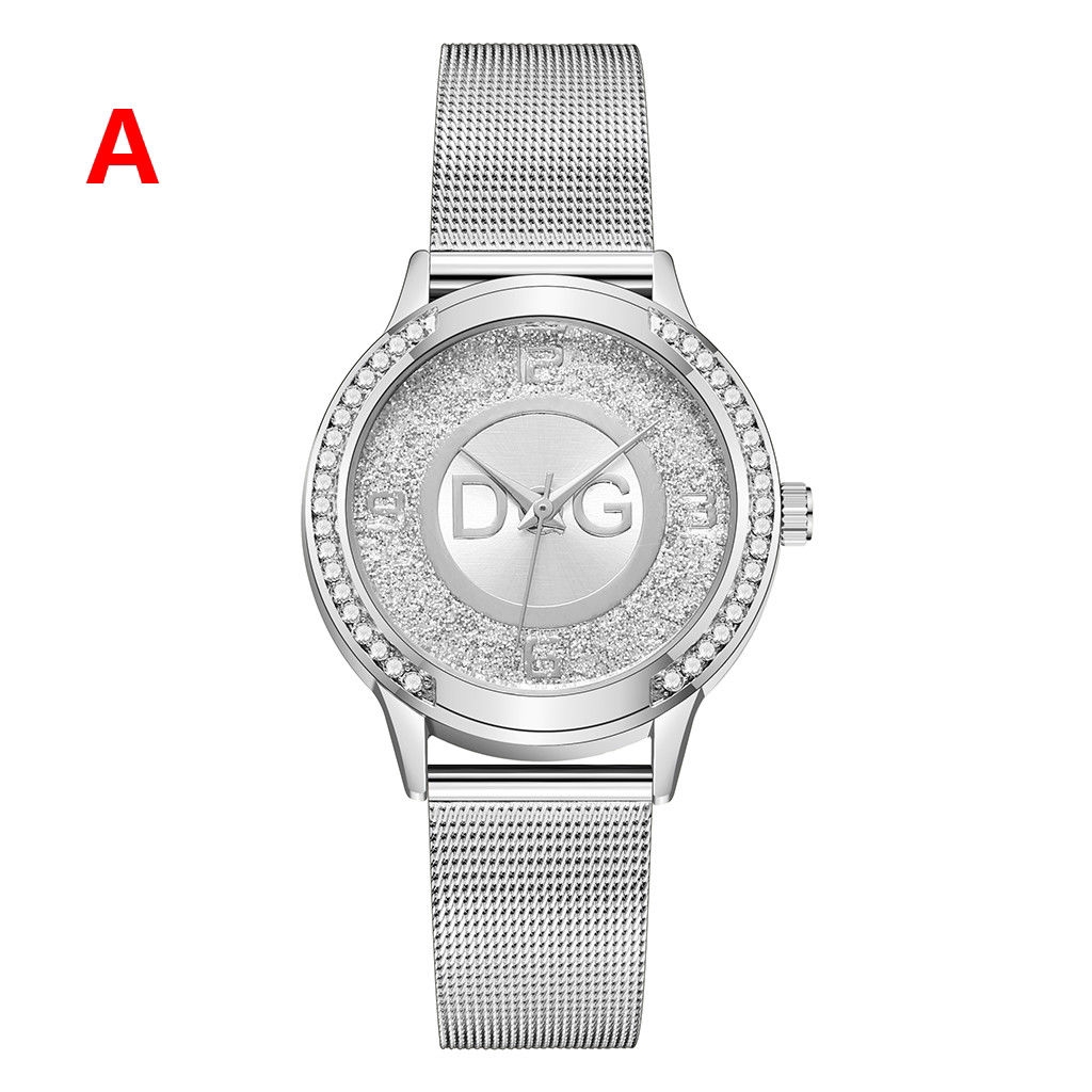 Women Luxury Rhinestone Stainless Steel Wristwatch Ladies Quartz Watch For Ladies Clock Gift