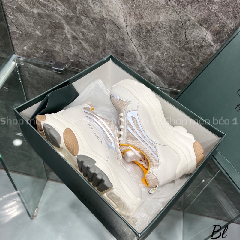 Giày thể thao sneaker lót vàng đế cao fullbox hàng quảng châu cao cấp