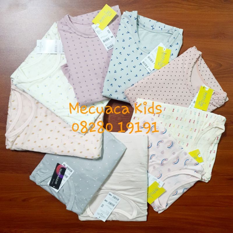 Bộ ngủ mặc nhà dài tay cotton modal thun co giãn siêu mềm mỏng xuất Hàn cho bé gái