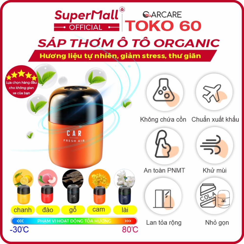 Sáp Thơm Nước Hoa ô tô cao cấp - Hương liệu tự nhiên, khử mùi, oranic an toàn mẹ bầu, thư giãn, tập trung