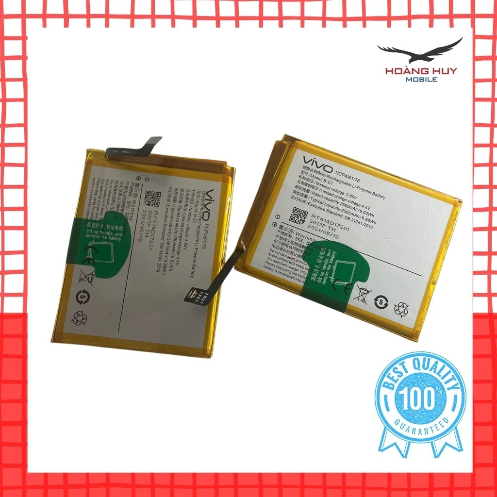 Pin Vivo Y53 B-C1 Dung Lượng 2565mAh Hàng Zin Nhập Khẩu Bảo Hành 6 Tháng 1 Đổi 1 / Cam Kết Pin Zin