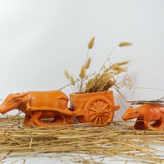 Trâu kéo xe và 2 con nghé - TTT25