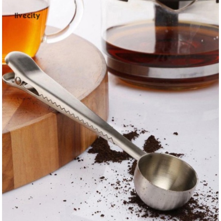 Thìa muỗng kẹp miệng túi cho nhà bếp 2 trong 1