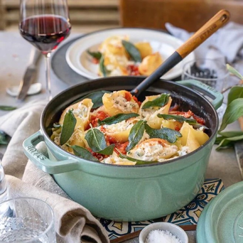 🇩🇪 NỒI GANG CAO CẤP STAUB XANH Mint SALBEI 24cm - 3,7L MADE IN FRANCE sản xuất thủ công tại Pháp