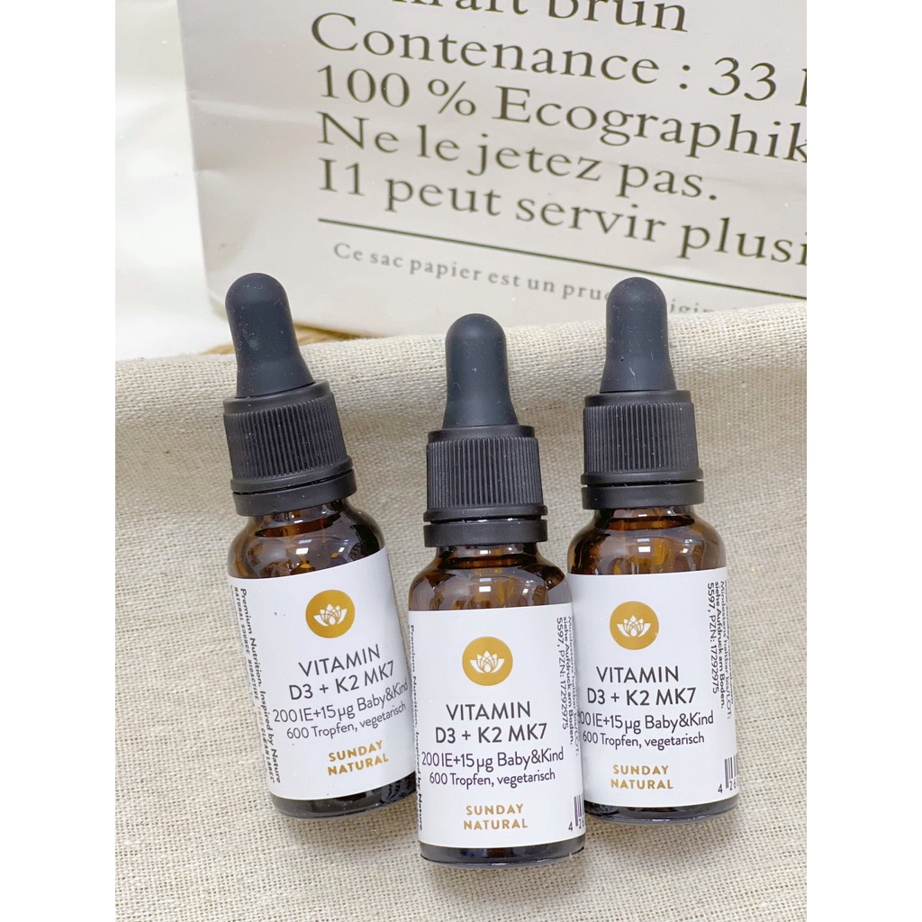 Vitamin D3 K2 Mk7 Sunday Natural 20ml Đức