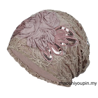 Nón trùm đầu phối ren hoa thời trang dành cho nữ
