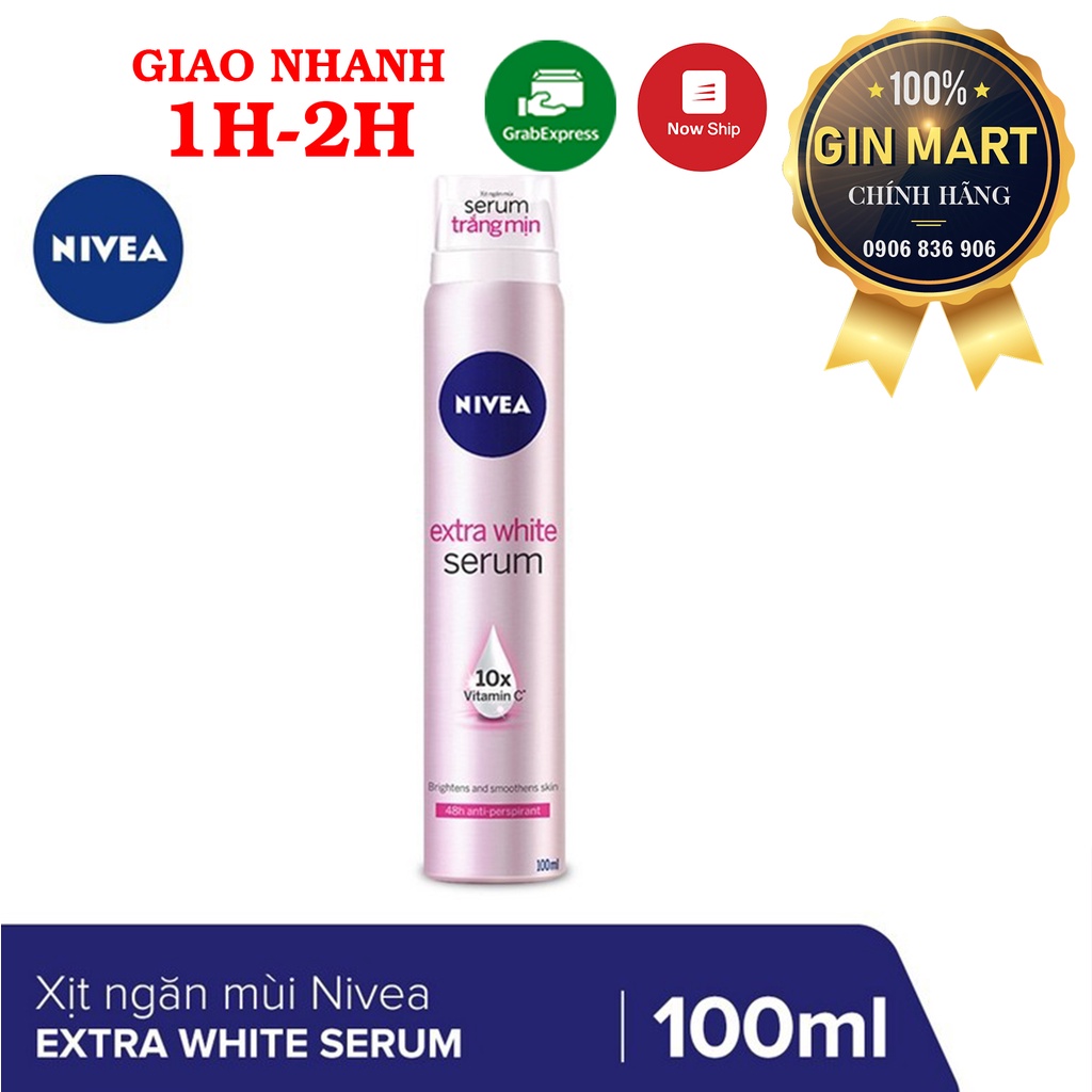 Xịt Khử Nivea Extra White Serum 100ml/ 150ml