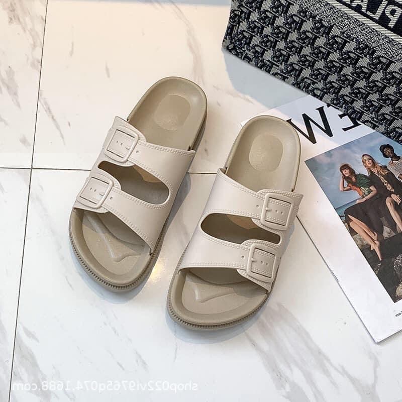 Dép quai ngang nữ - khuy cài