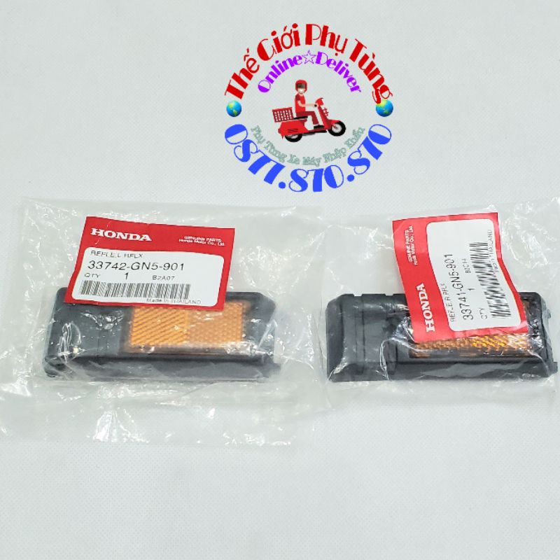 Cặp mắt mèo - Phản quang ốp phuộc Dream Thái zin Honda Thái Lan - 33742-GN5-901/ 33741-GN5-901