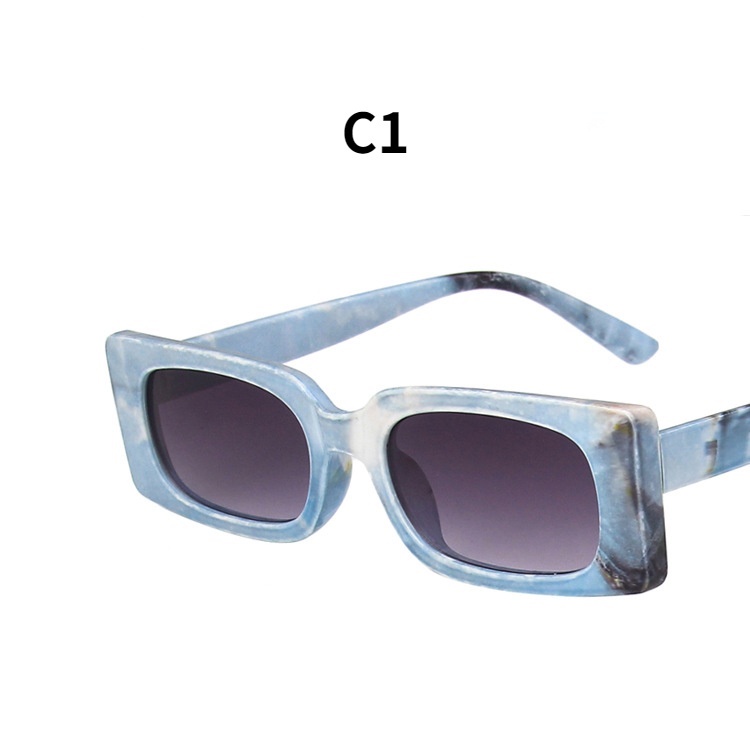 (Jierba) 【Bán Sỉ】kính Mát Gọng Vuông Nhỏ Họa Tiết Hoa Đơn Giản Thời Trang Cổ Điển