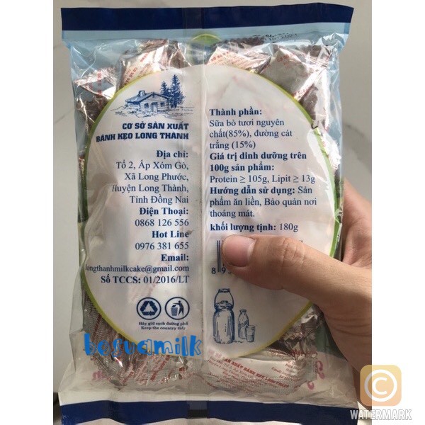 Kẹo sữa bò Long thành Milkcake thơm ngon bổ dưỡng