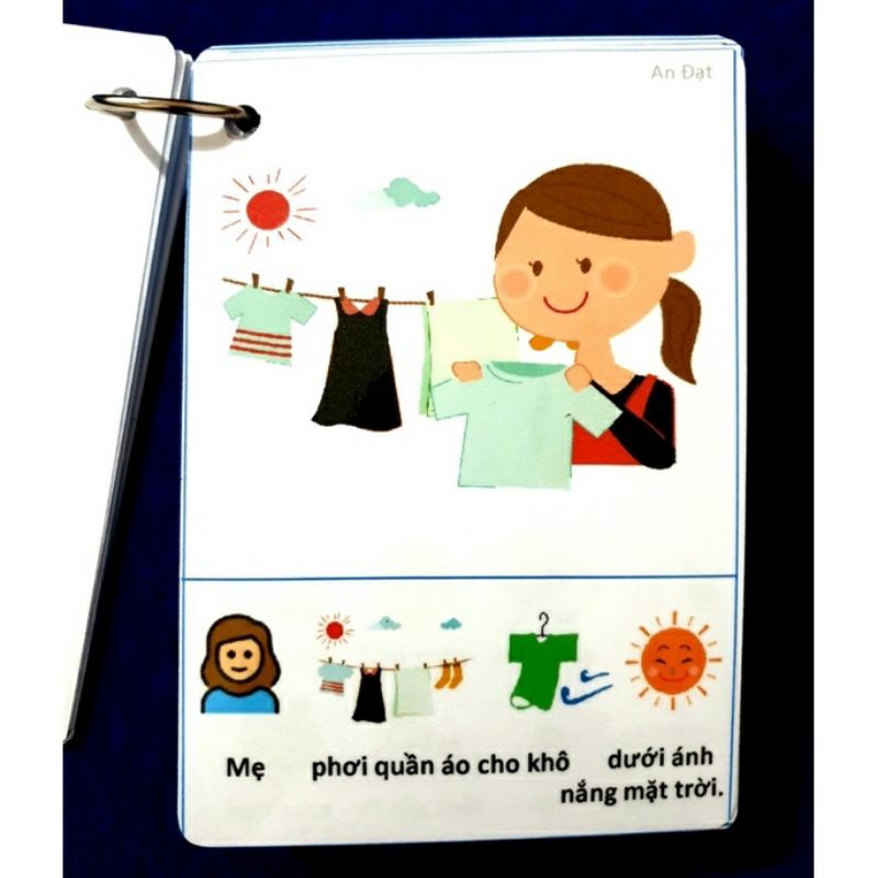 Thẻ tranh dạy trẻ tập nói câu 220 thẻ