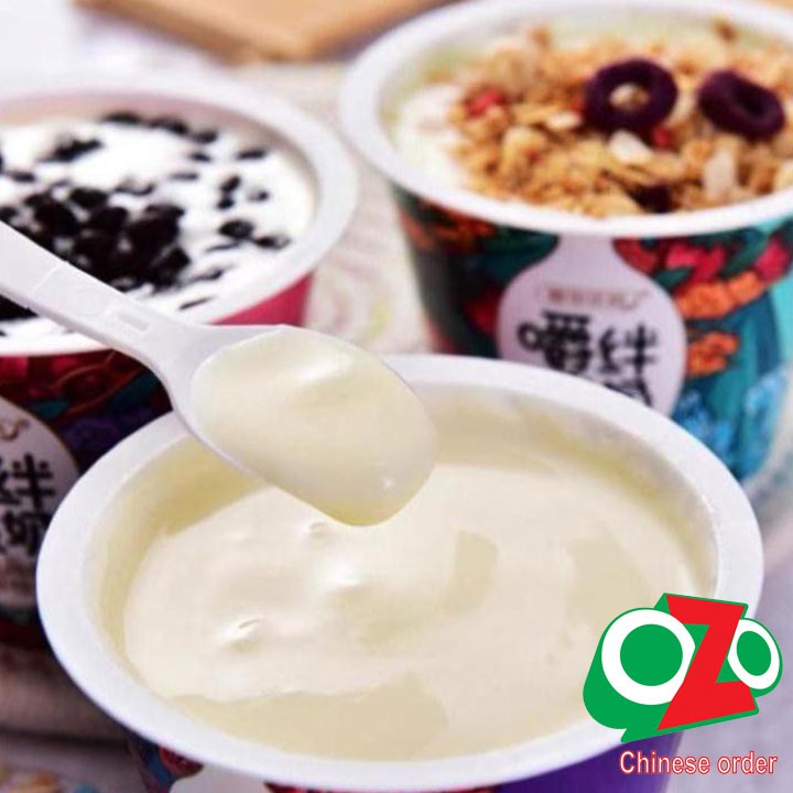 Một ly sữa chua cốc ăn liền mix ngũ cốc bích quy/ mix oreo/ mix chè đậu đỏ Hongkong ly lớn 145g