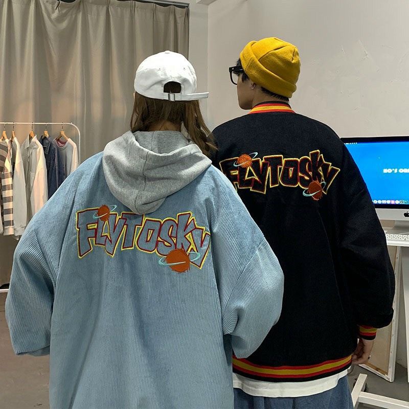 Áo Bomber Jacket Unisex 🍓FreeShip🍓 Áo Khoác Bóng Chày Nhung 2 lớp FLYTOSKY | BigBuy360 - bigbuy360.vn