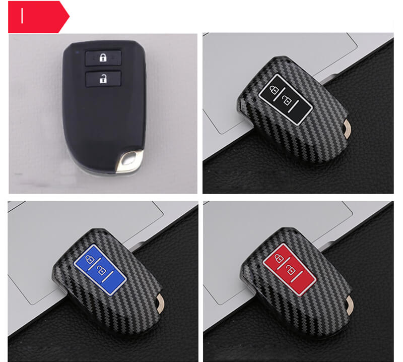 Vỏ Bảo Vệ Chìa Khóa Xe Hơi Toyota All-New Yaris 2018-2020 Bằng Sợi Carbon + Silicon