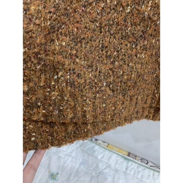 Áo len cổ lọ màu nâu muối tiêu 2hand