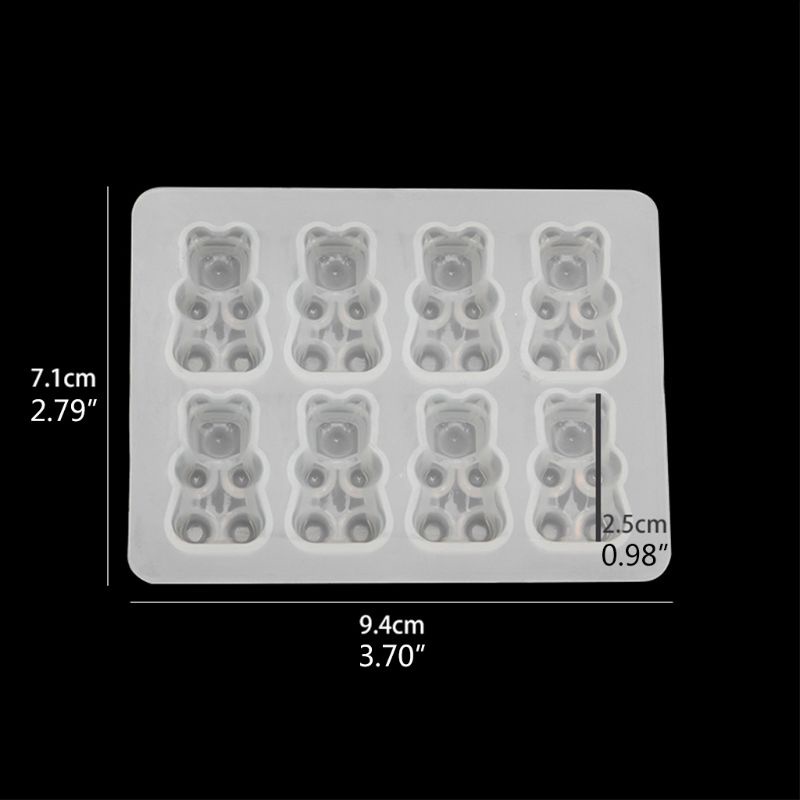Khuôn Silicone Làm Mặt Vòng cổ Hình Gấu Xinh Xắn