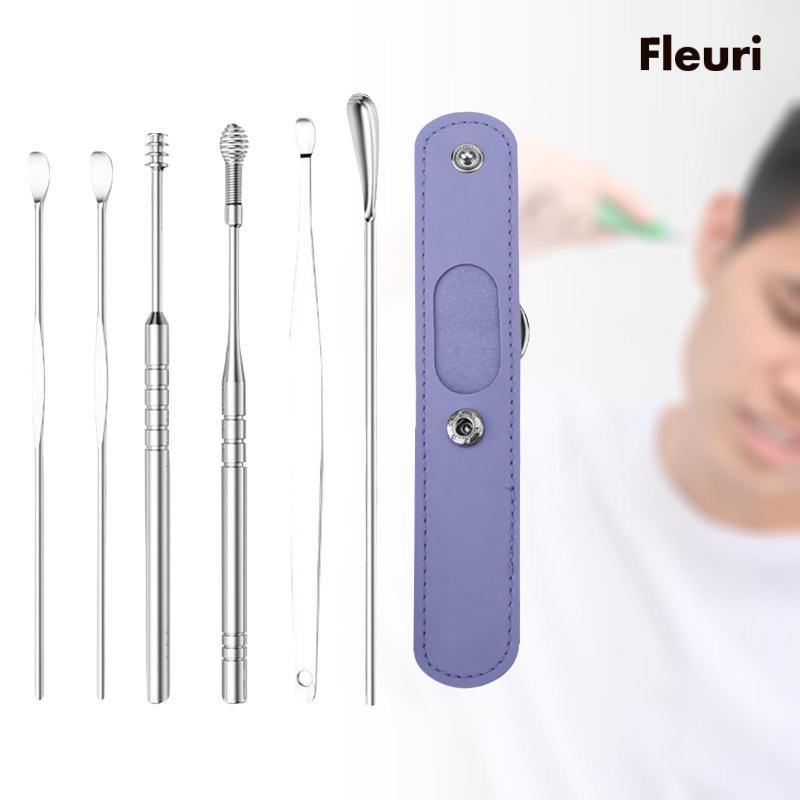 Bộ 6 Dụng Cụ Lấy Ráy Tai Bằng Thép Không Gỉ Tiện Dụng
