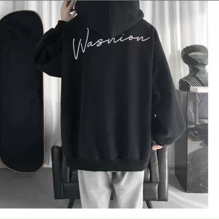 ÁO KHOÁC HOODIE ZIPPER KHOÁ KÉO THÊU CHỮ WASHION THỜI TRANG, NÓN 2 LỚP DÀY DẶN